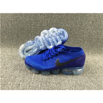 Nike Flyknit Air VaporMax 2018 Men's Running Shoes Royal blue Black